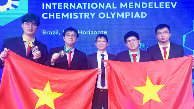 Việt Nam gi&agrave;nh trọn huy chương Olympic H&oacute;a học Quốc tế Mendeleev