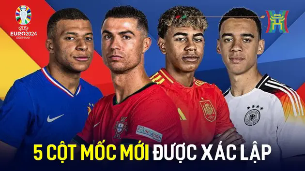 Top 5 cột mốc mới được x&aacute;c lập tại Euro 2024