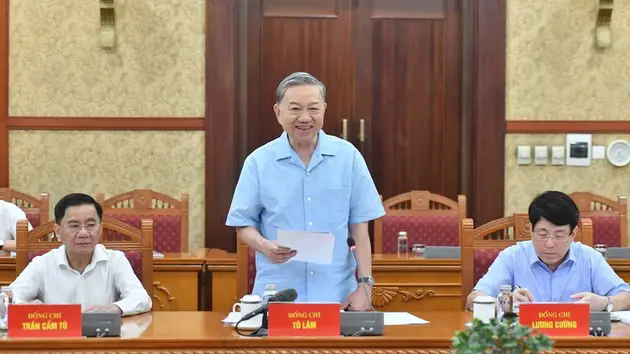 Ph&aacute;t biểu của Tổng B&iacute; thư, Chủ tịch nước T&ocirc; L&acirc;m tại cuộc họp Thường trực Tiểu ban Văn kiện Đại hội XIV của Đảng