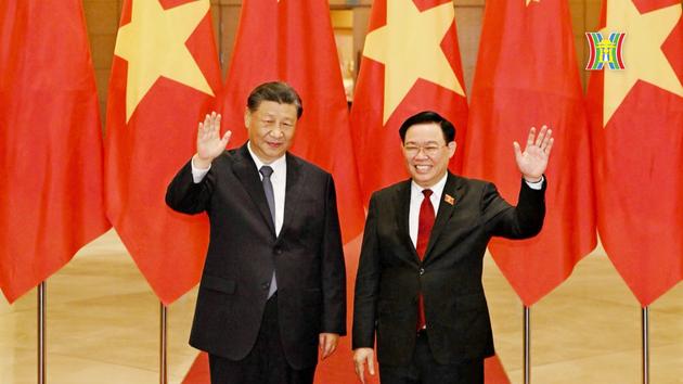 Chủ tịch Quốc hội Vương Đ&igrave;nh Huệ hội kiến Tổng B&iacute; thư, Chủ tịch nước Trung Quốc Tập Cận B&igrave;nh