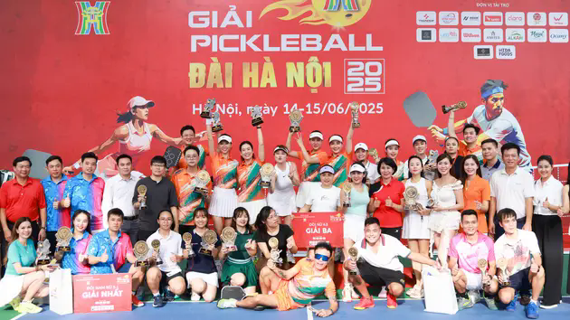 Giải Pickleball Đ&agrave;i H&agrave; Nội 2025 kh&eacute;p lại với nhiều cảm x&uacute;c