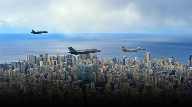 M&aacute;y bay Israel quần thảo Beirut trong lễ tang thủ lĩnh Hezbollah