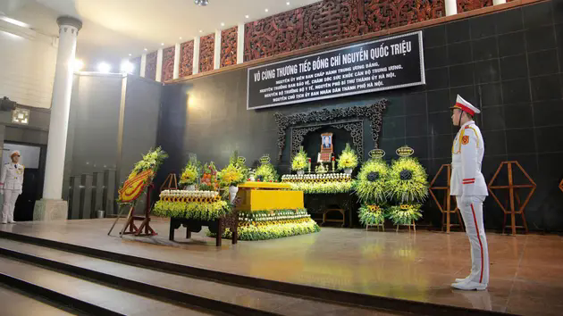Tổ chức trọng thể Lễ tang đồng ch&iacute; Nguyễn Quốc Triệu
