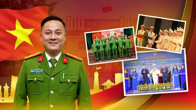 Tấm gương xuất sắc ti&ecirc;u biểu của C&ocirc;ng an trẻ Thủ đ&ocirc;