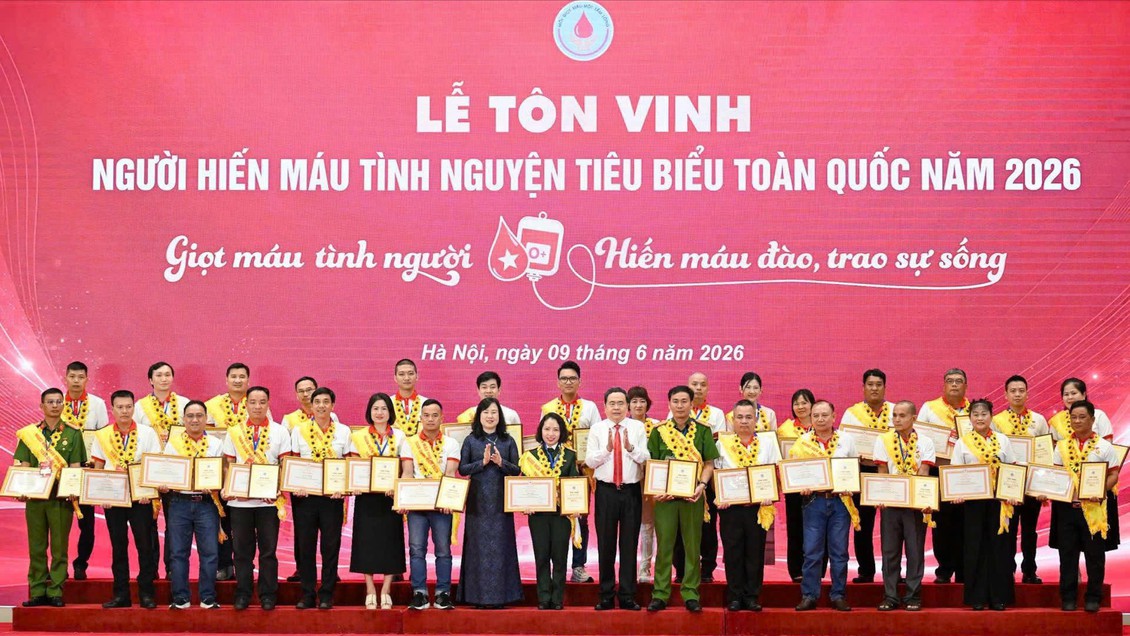 Lễ Tôn vinh người hiến máu tình nguyện tiêu biểu toàn quốc năm 2026