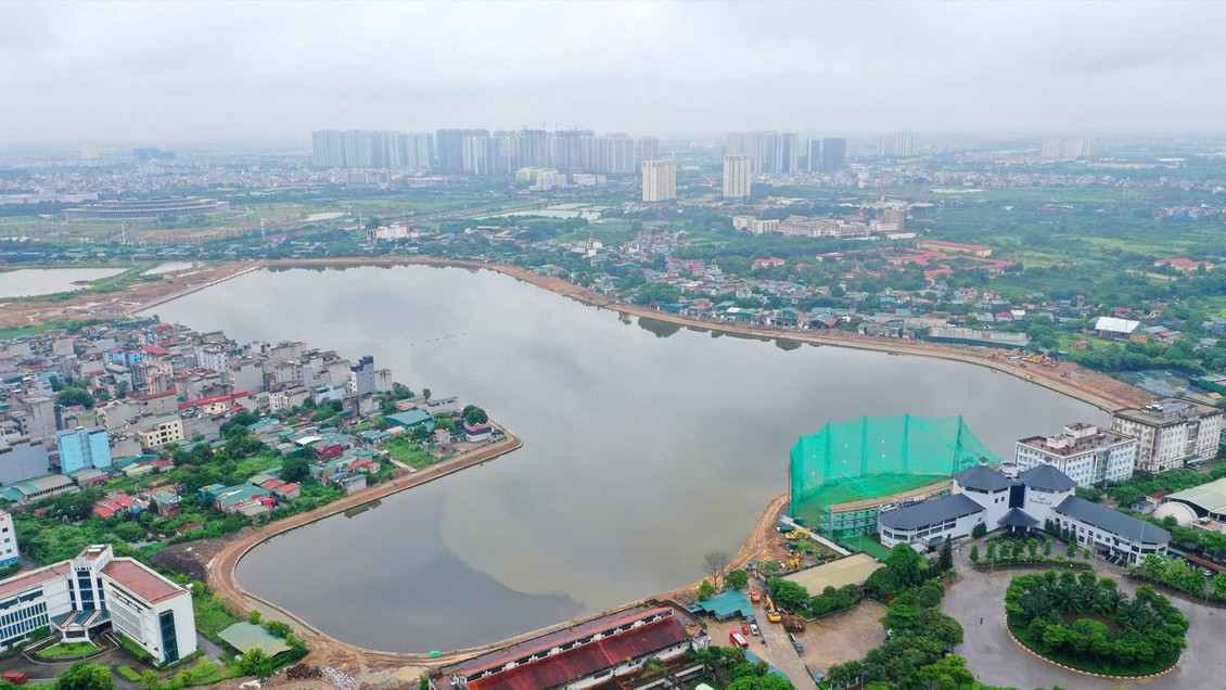 Hà Nội đẩy nhanh tiến độ hồ điều hòa Phú Đô, hoàn thành trước mùa mưa 2026