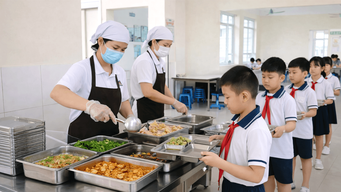 Minh bạch từ bếp ăn đến khay cơm