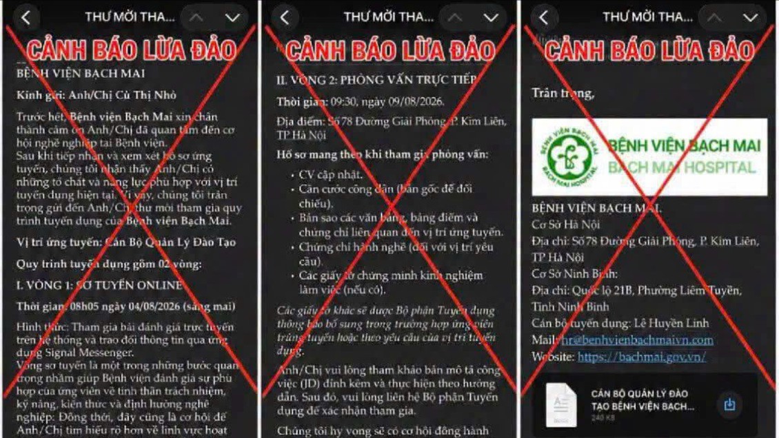 Cảnh báo thủ đoạn lừa đảo tại Bệnh viện Bạch Mai
