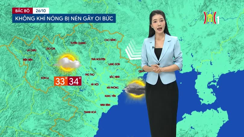 Dự báo thời tiết tối | 26/10/2026