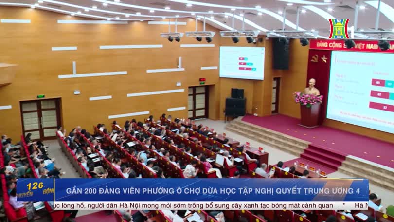 Gần 200 đảng viên phường Ô Chợ Dừa học tập nghị quyết Trung ương 4