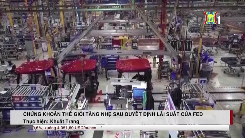 Chứng khoán thế giới tăng nhẹ sau quyết định lãi suất của Fed