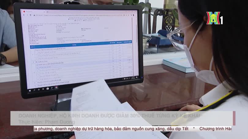 Doanh nghiệp, hộ kinh doanh được giảm 30% thuế từng kỳ kê khai