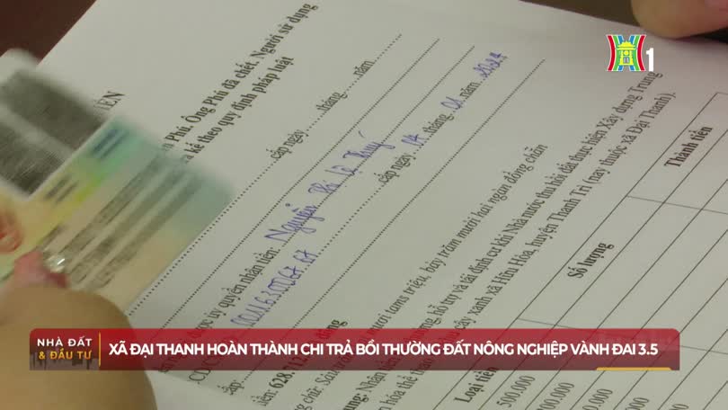 Xã Đại Thanh hoàn thành chi trả bồi thường đất nông nghiệp Vành đai 3,5
