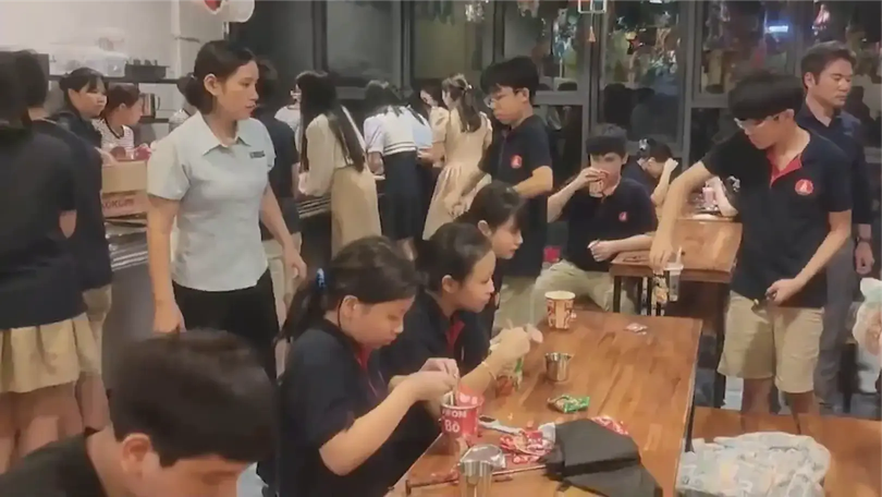 Trường học lo chu đáo cho học sinh trong mưa bão