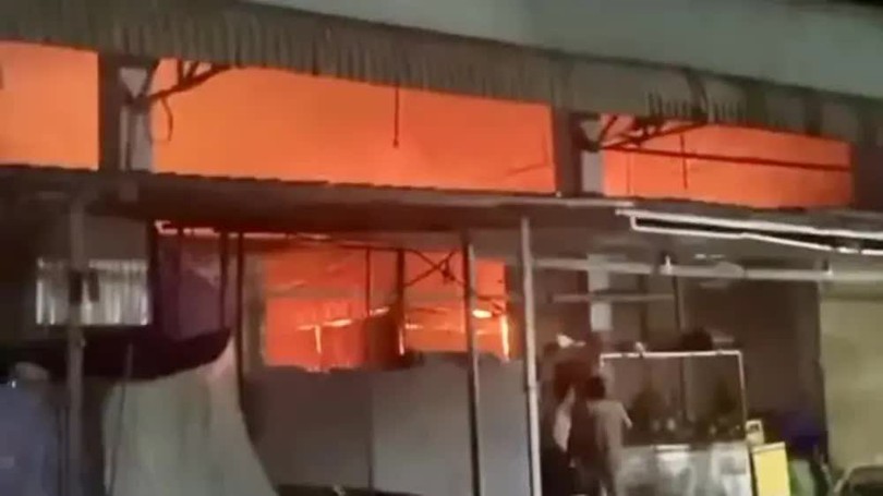 Cháy tại chợ Bình Hàng Tây, tỉnh Đồng Tháp