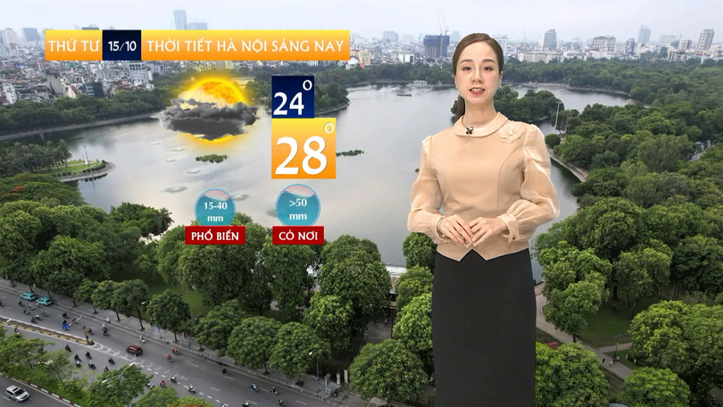 Dự báo thời tiết trưa | 15/10/2025