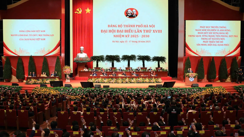 Khai mạc Đại hội Đại biểu Đảng bộ thành phố Hà Nội lần thứ XVIII
