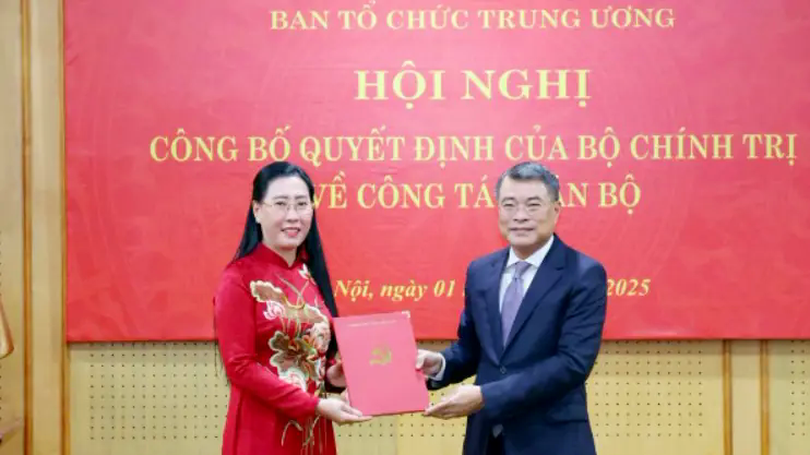 Bộ Chính trị bổ nhiệm Phó Trưởng Ban Tổ chức Trung ương
