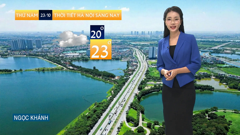 Dự báo thời tiết trưa | 23/10/2025