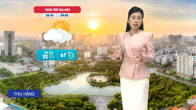Dự báo thời tiết trưa | 26/10/2025
