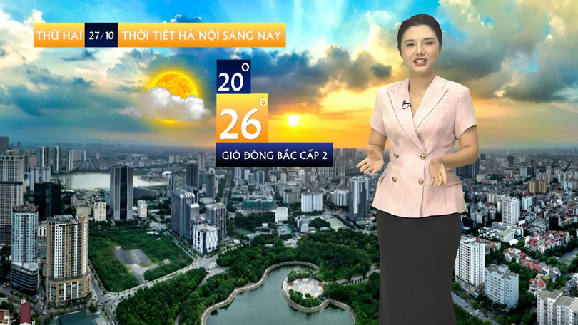 Dự báo thời tiết trưa | 27/10/2025