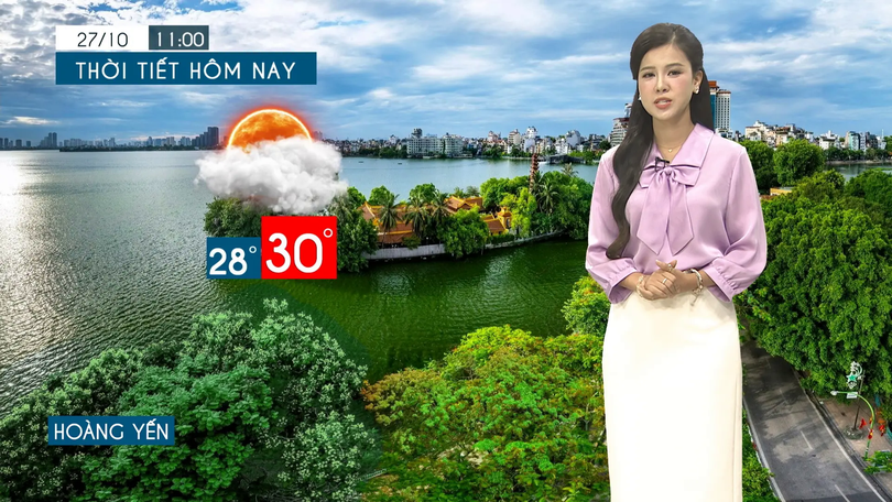 Dự báo thời tiết tối | 27/10/2025