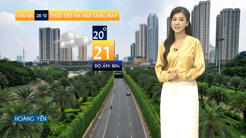 Dự báo thời tiết sáng | 28/10/2025