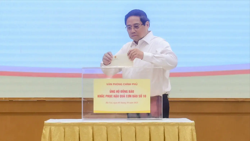 Văn phòng Chính phủ ủng hộ đồng bào vùng bão lũ
