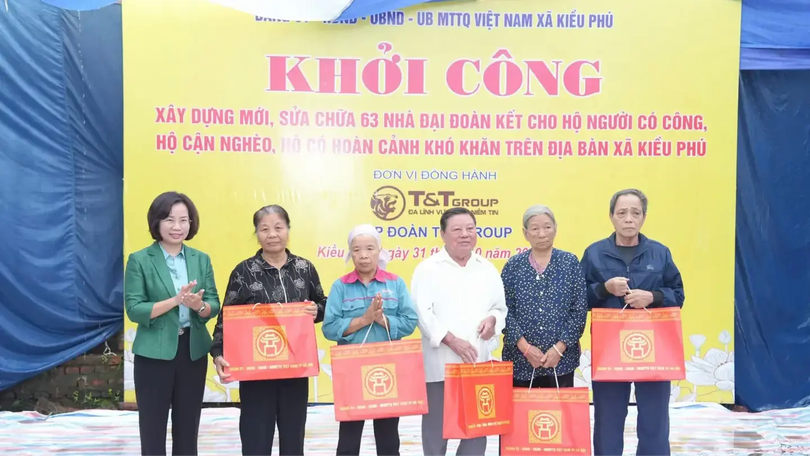 Xã Kiều Phú xây dựng, sửa chữa 63 nhà 'đại đoàn kết'