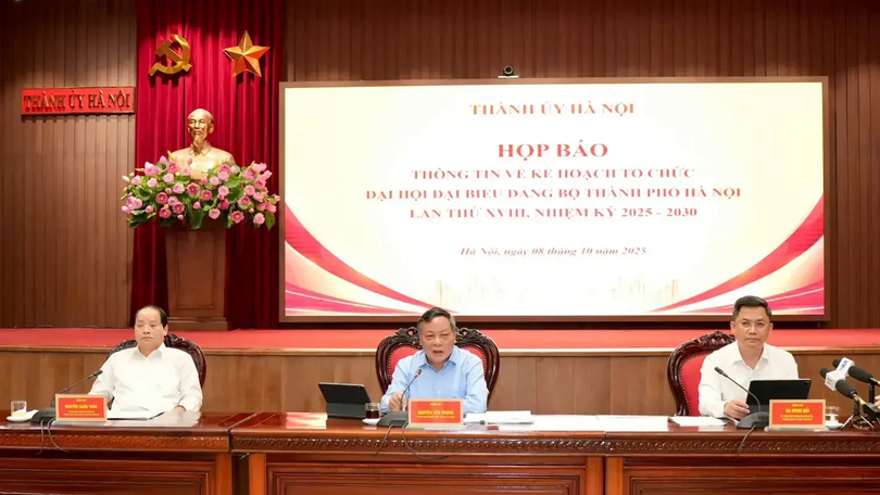 Đại hội Đảng bộ thành phố Hà Nội diễn ra từ ngày 15-17/10