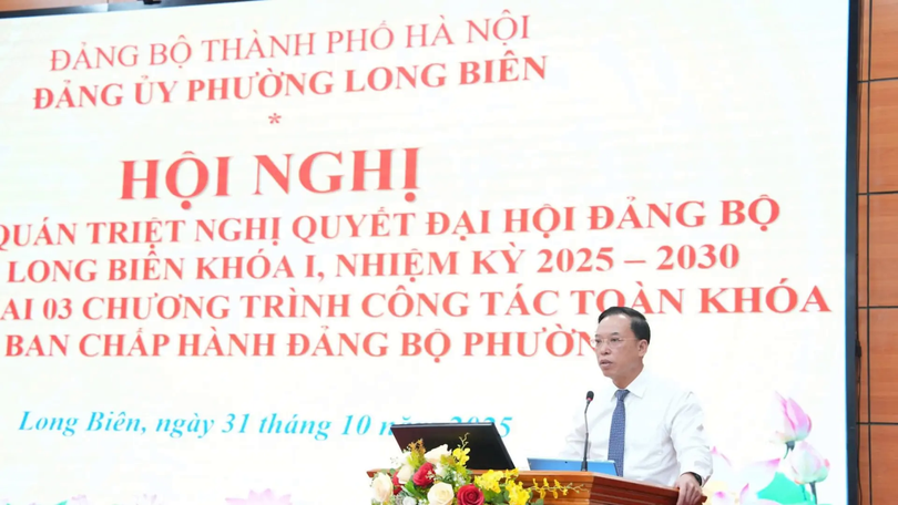 Triển khai nghị quyết Đại hội đại biểu Đảng bộ phường Long Biên