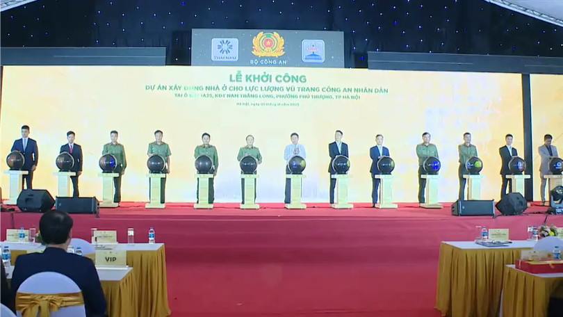 Khởi công dự án nhà ở cho cán bộ, chiến sĩ công an