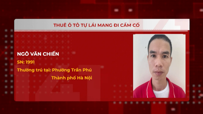 Bắt giam đối tượng thuê ô tô tự lái mang cầm cố