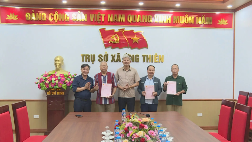 Xã Ứng Thiên đã cấp hơn 100 sổ đỏ cho người dân