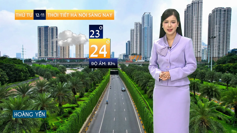 Dự báo thời tiết sáng | 12/11/2025