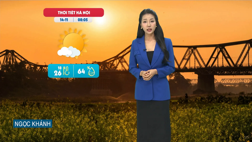 Dự báo thời tiết trưa | 14/11/2025