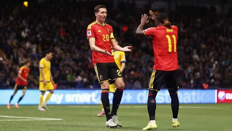 Đội tuyển Bỉ chưa thể giành vé đến World Cup 2026