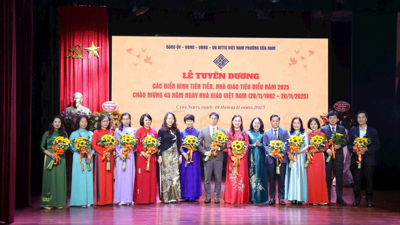 Phường Cửa Nam tuyên dương nhà giáo tiêu biểu năm 2025