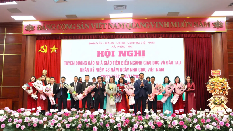 Xã Phúc Thọ tuyên dương 27 nhà giáo tiêu biểu