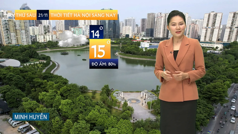 Dự báo thời tiết sáng | 21/11/2025