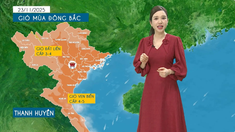 Dự báo thời tiết tối | 23/11/2025
