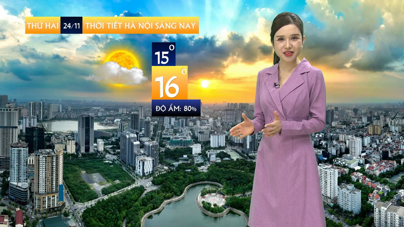 Dự báo thời tiết sáng | 24/11/2025