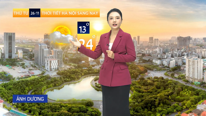 Dự báo thời tiết trưa | 26/11/2025