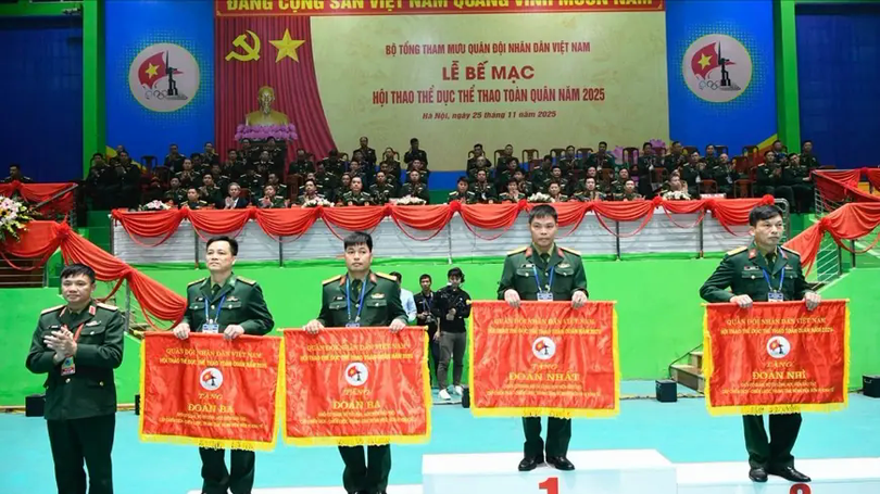 Bế mạc Hội thao thể dục thể thao toàn quân năm 2025