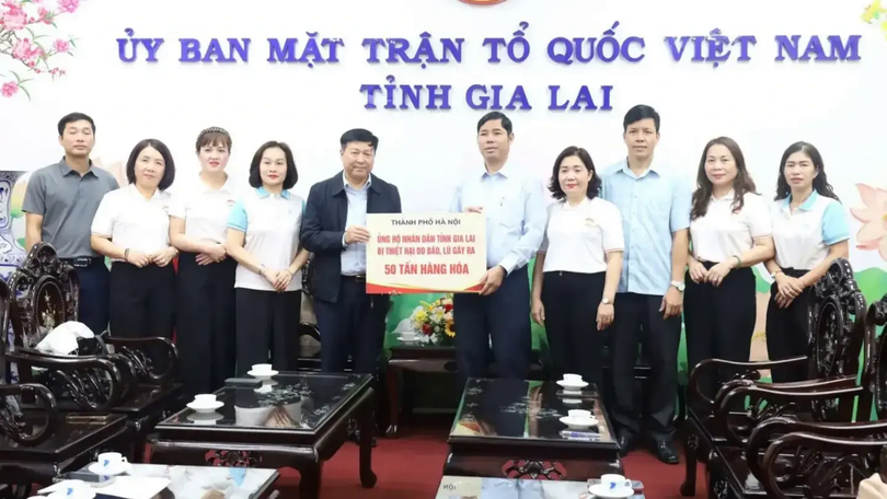 Hà Nội trao 50 tấn hàng hoá hỗ trợ tỉnh Gia Lai