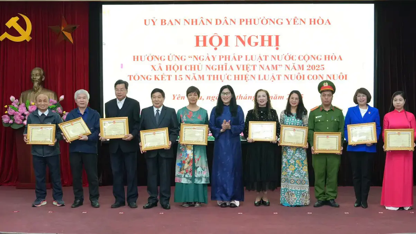 Phường Yên Hòa hưởng ứng Ngày Pháp luật Việt Nam