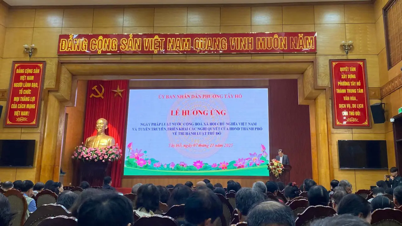 Phường Tây Hồ hưởng ứng Ngày Pháp luật Việt Nam 2025