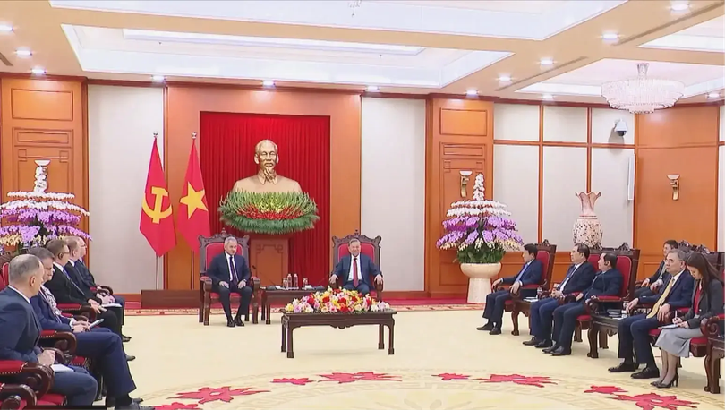 Tổng Bí thư Tô Lâm tiếp Thư ký Hội đồng An ninh Nga