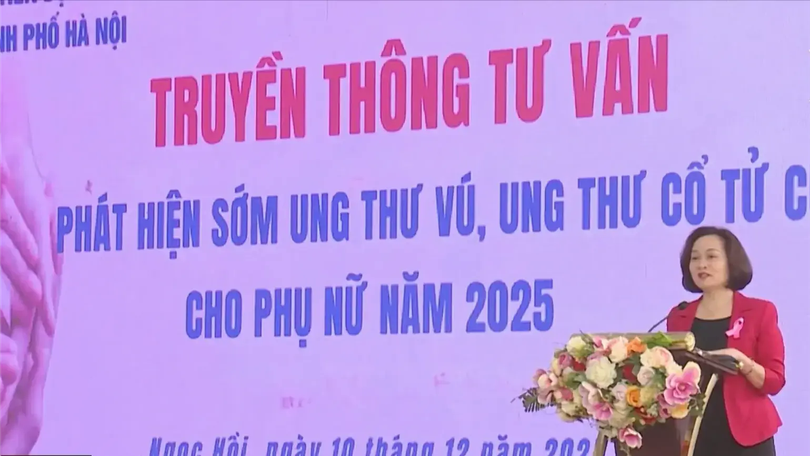 400 phụ nữ Ngọc Hồi được khám sàng lọc ung thư miễn phí
