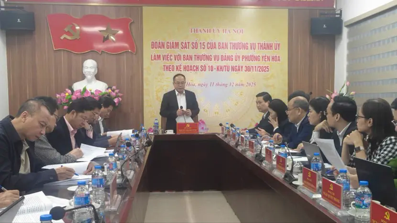 Đoàn giám sát số 15 làm việc với phường Yên Hòa